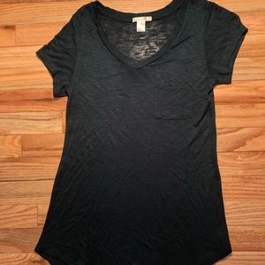 Sea green v-neck t-shirt